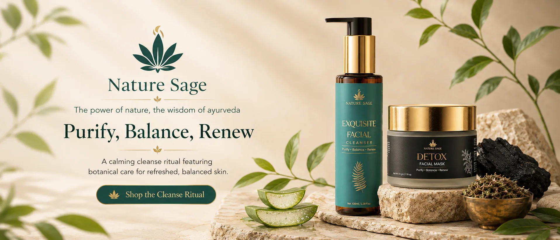 Purify, Balance, Renew — Exquisite Facial Cleanser & Detox Mask