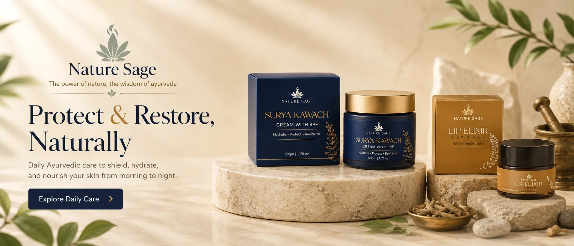 Protect & Restore, Naturally — Surya Kavach Cream & Lip Elixir