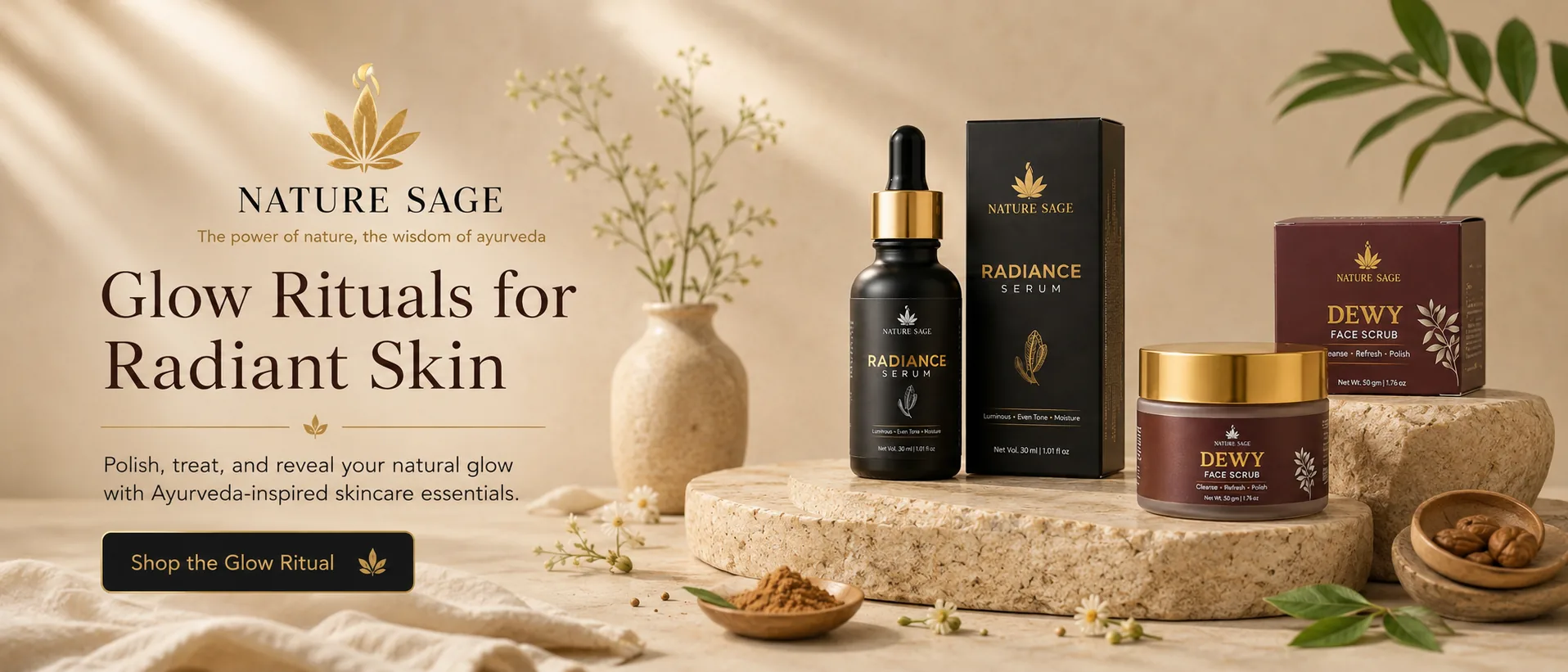 Glow Rituals for Radiant Skin — Radiance Serum & Dewy Scrub