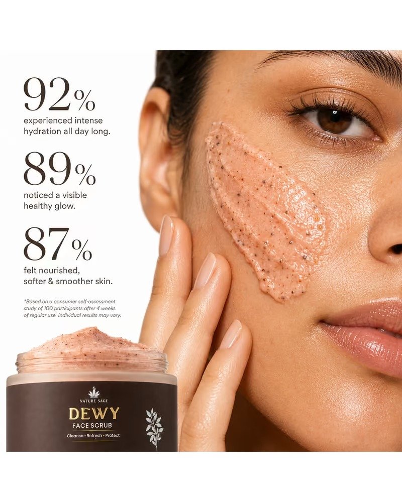 Nature Sage Dewy Face Scrub - consumer study figures