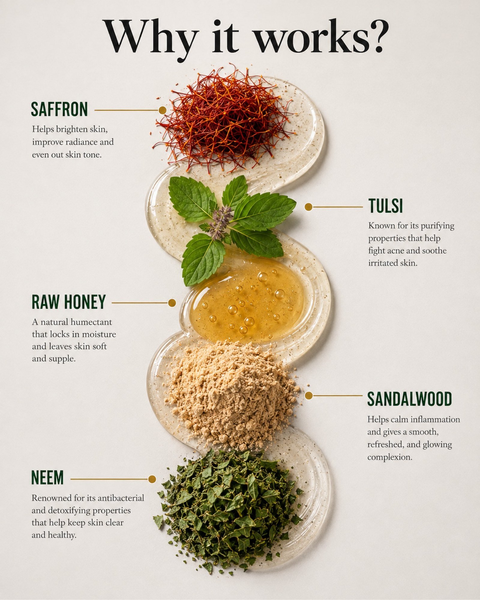 Key ingredients of Nature Sage Kesar Snaan Body Wash
