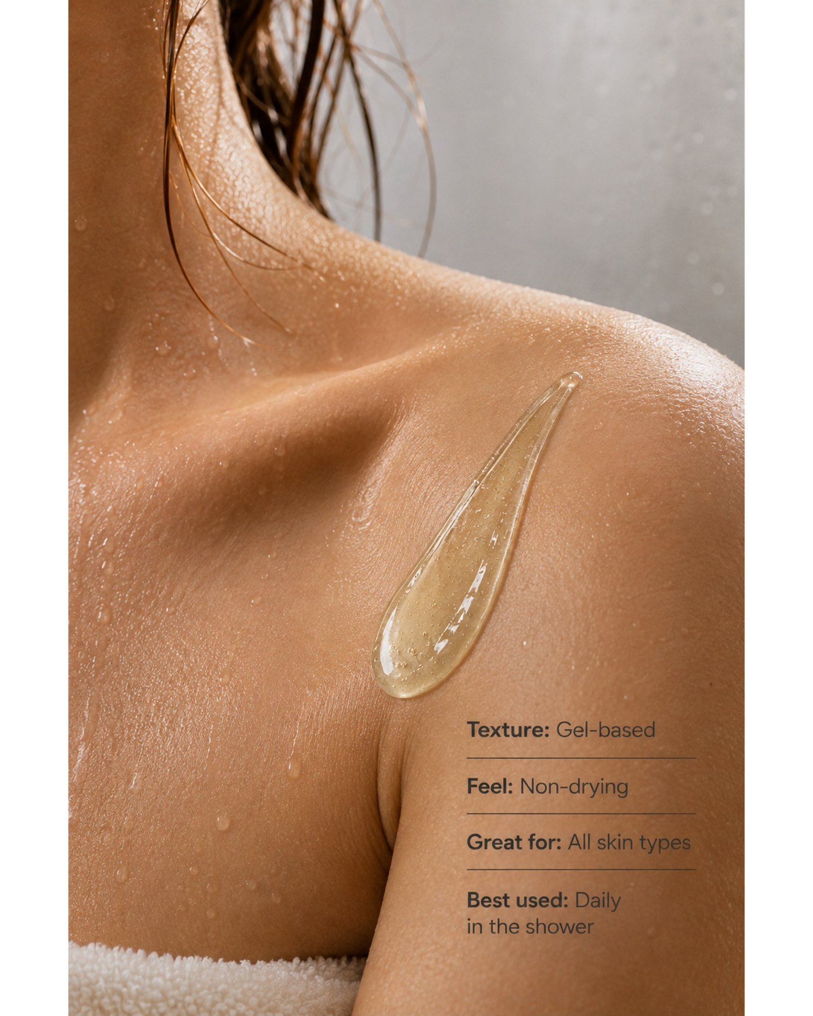 Gel texture of Nature Sage Kesar Snaan Body Wash