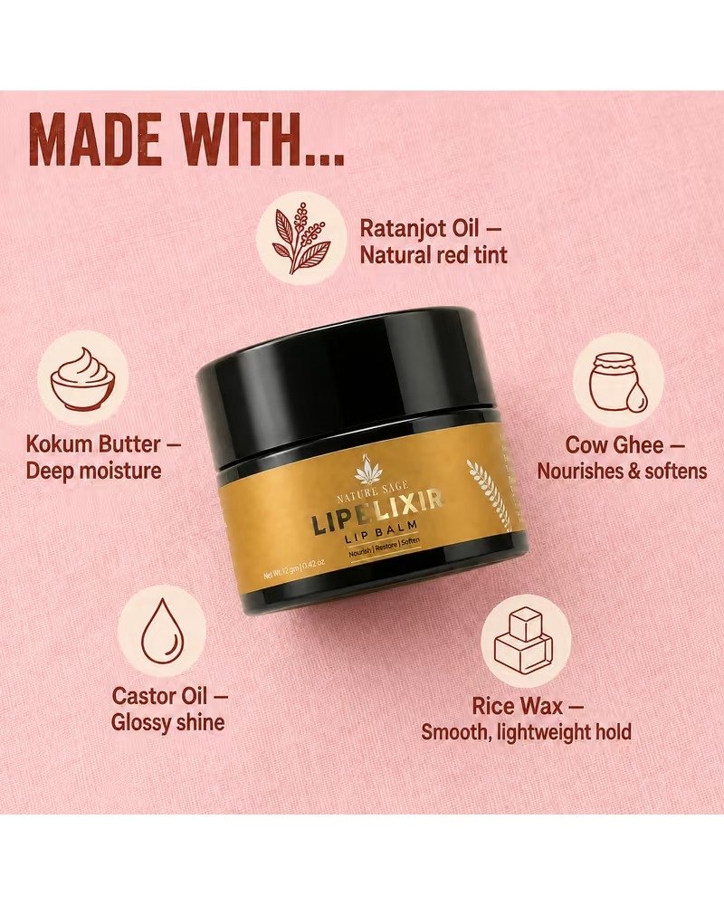 Nature Sage Lip Elixir - key ingredients