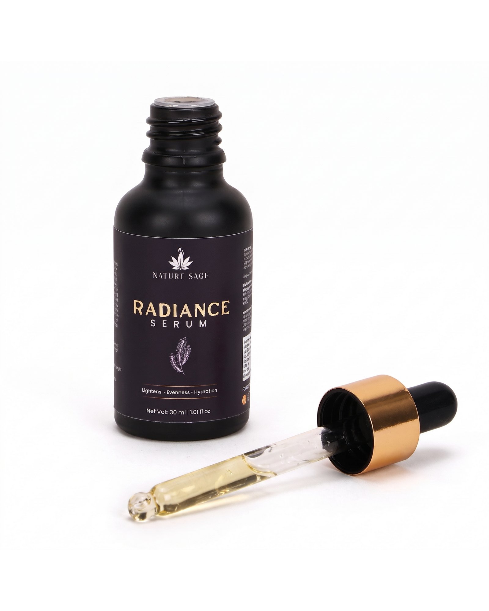 Nature Sage Radiance Serum 30 ml bottle with dropper
